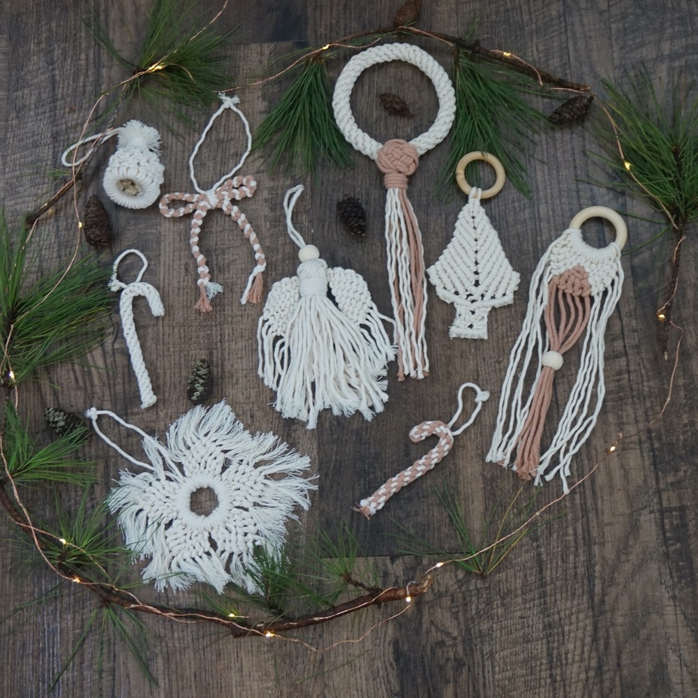 3 for$12 BohoMacrame Christmas Decoration Ornament